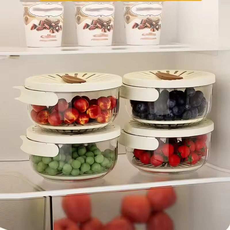 Multi-Functional Vegetable & Fruit Cleaning Basket | Folding Drainage & Storage Box | Fresh-Keeping Kitchen Filter Container