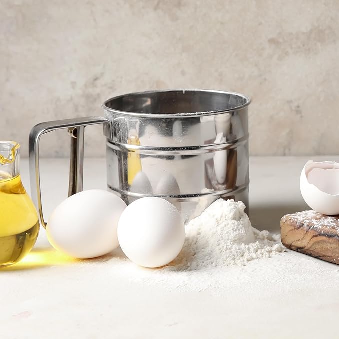 Flour Sifter, Stainless Steel Sifter for Baking,